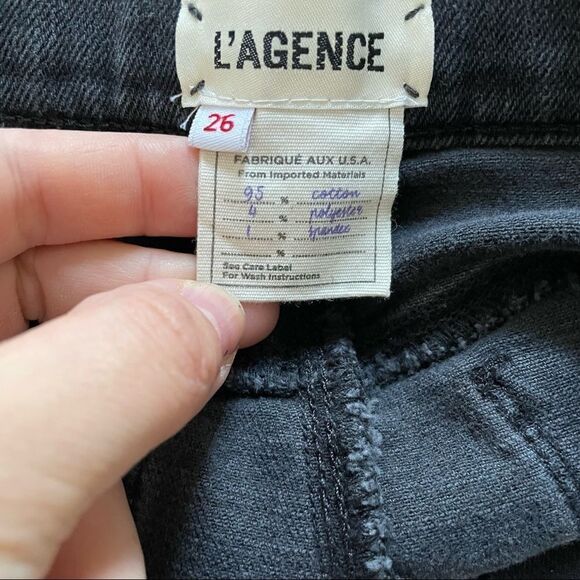 L'AGENCE Portia High Rise Lace Up Denim Mini Skirt - Picture 6 of 7